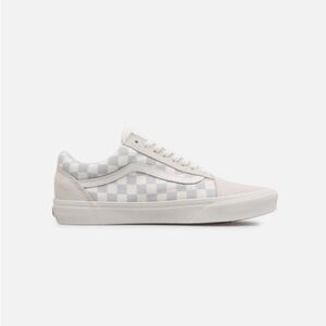 Vans Old Skool Gray Marshmallow Checkerboard Sneakers NIB Mens-8 Women’s- 9.5